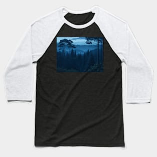 Blue Dusk Forest View #3 Baseball T-Shirt